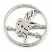 Plata de Plata de Acero Inoxidable para Piel Plate Fit 35mm Floating Locket